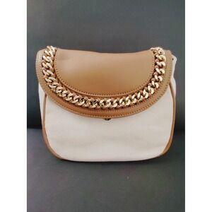 NWT BCBGeneration Shoulder Bag Crossbody Purse Cognac Natural Gold Strap